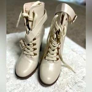 Bone Colored Booties 8.5